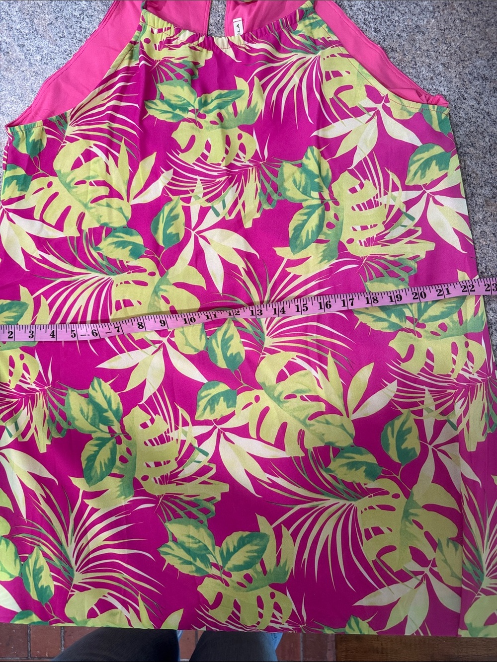 Tropical Pink and Green Maxi Dress - Picture 6 of 6